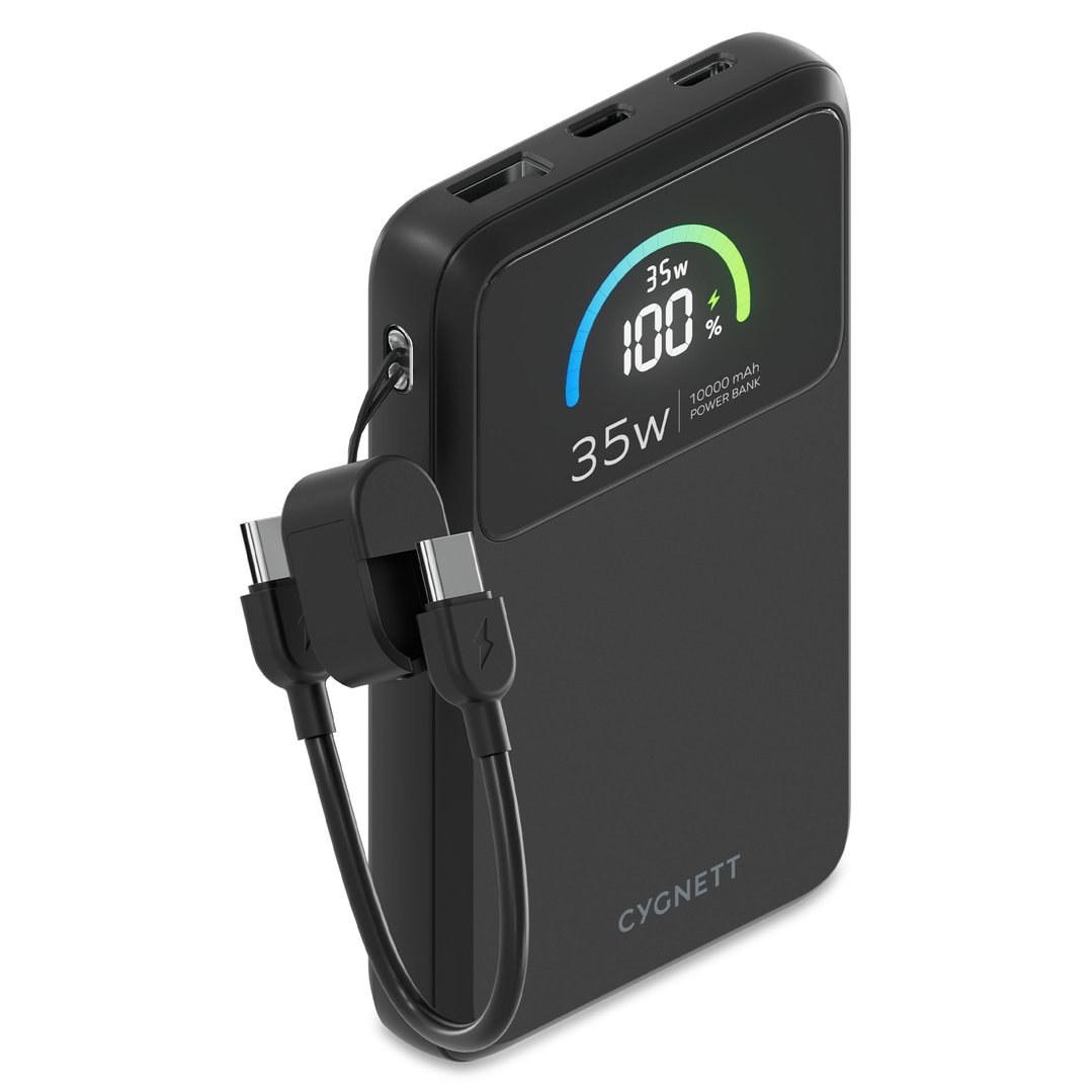 Cygnett ChargePro Gen2 10k Power Bank - Graphite CY6078PBCHE