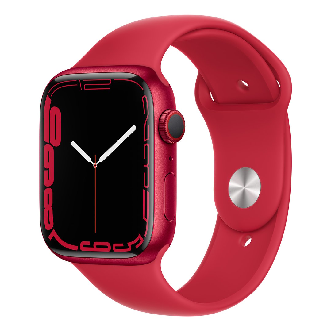 Apple Watch Series 7 (GPS + Cellular) 45mm ProductRed Aluminium Case with ProductRed Sport Band MKJU3X/A