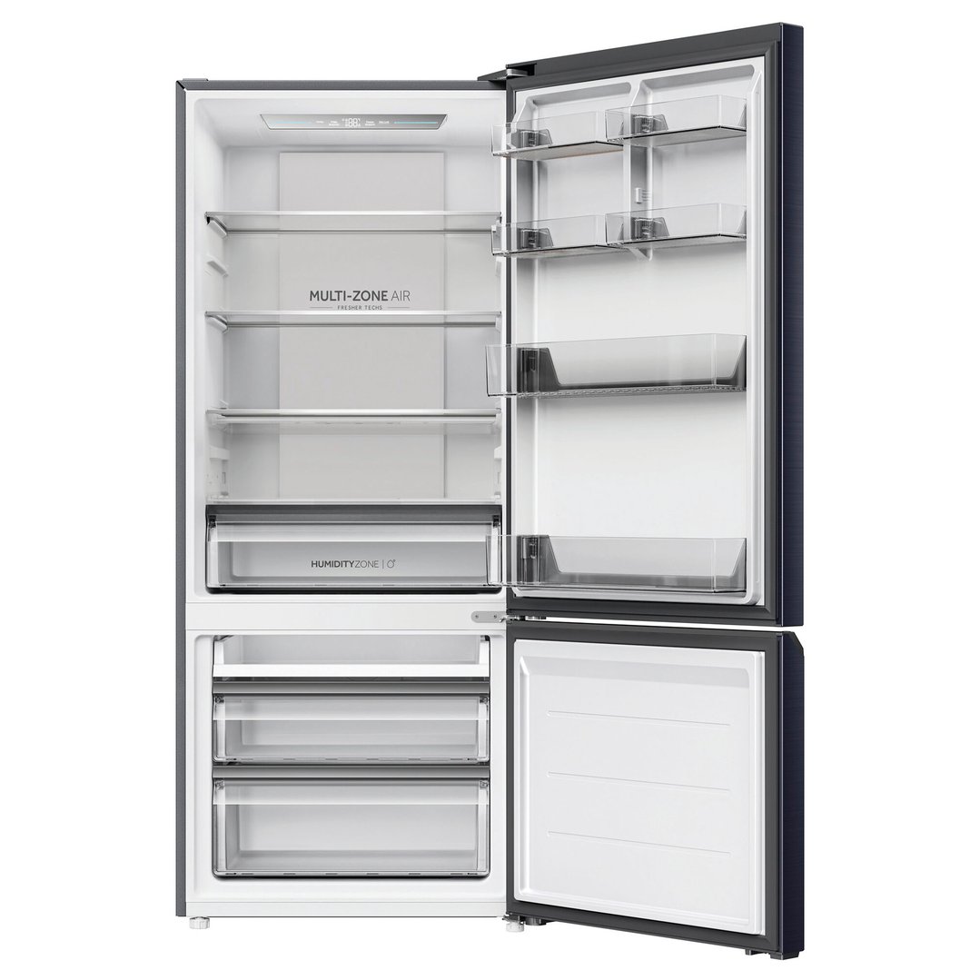 Haier Refrigerator Freezer, 70cm, 420L, Bottom Freezer, Black HRF420BC