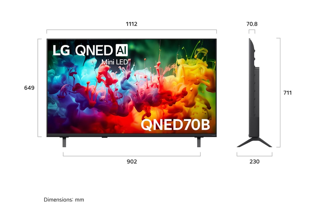 LG 43" QNED70B 4K AI Mini LED Smart TV 2026 43QNED70BSA