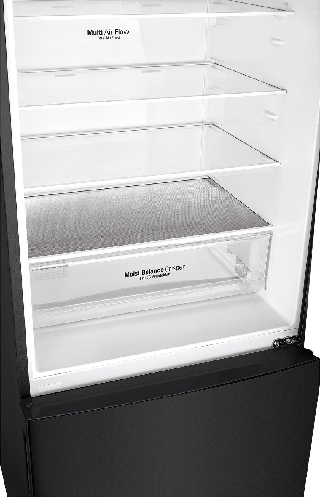 LG 420L Bottom Mount Fridge Black Steel GB455BTL