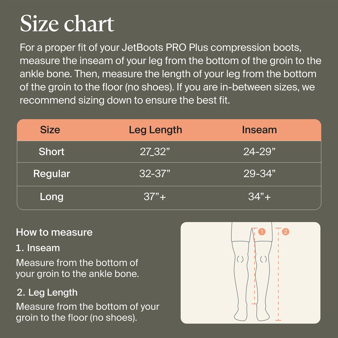 Therabody JetBoots PRO Plus - Wireless Compression Boots With Vibration & Infrared LED Light - Regular JB0004130-6A1M