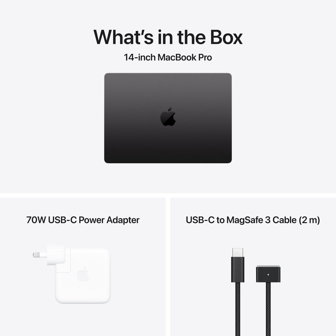 Apple 14" MacBook Pro M5 Pro chip with 18‑core CPU and 20‑core GPU, 24GB, 2TB SSD - Space Black MGDT4X/A