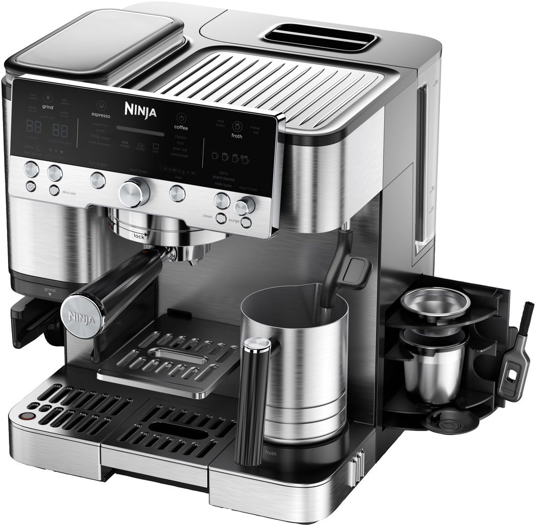 Ninja Luxe™ Café Premier 3 in 1 Espresso Drip Coffee & Cold Brew Maker Stainless Steel ES601