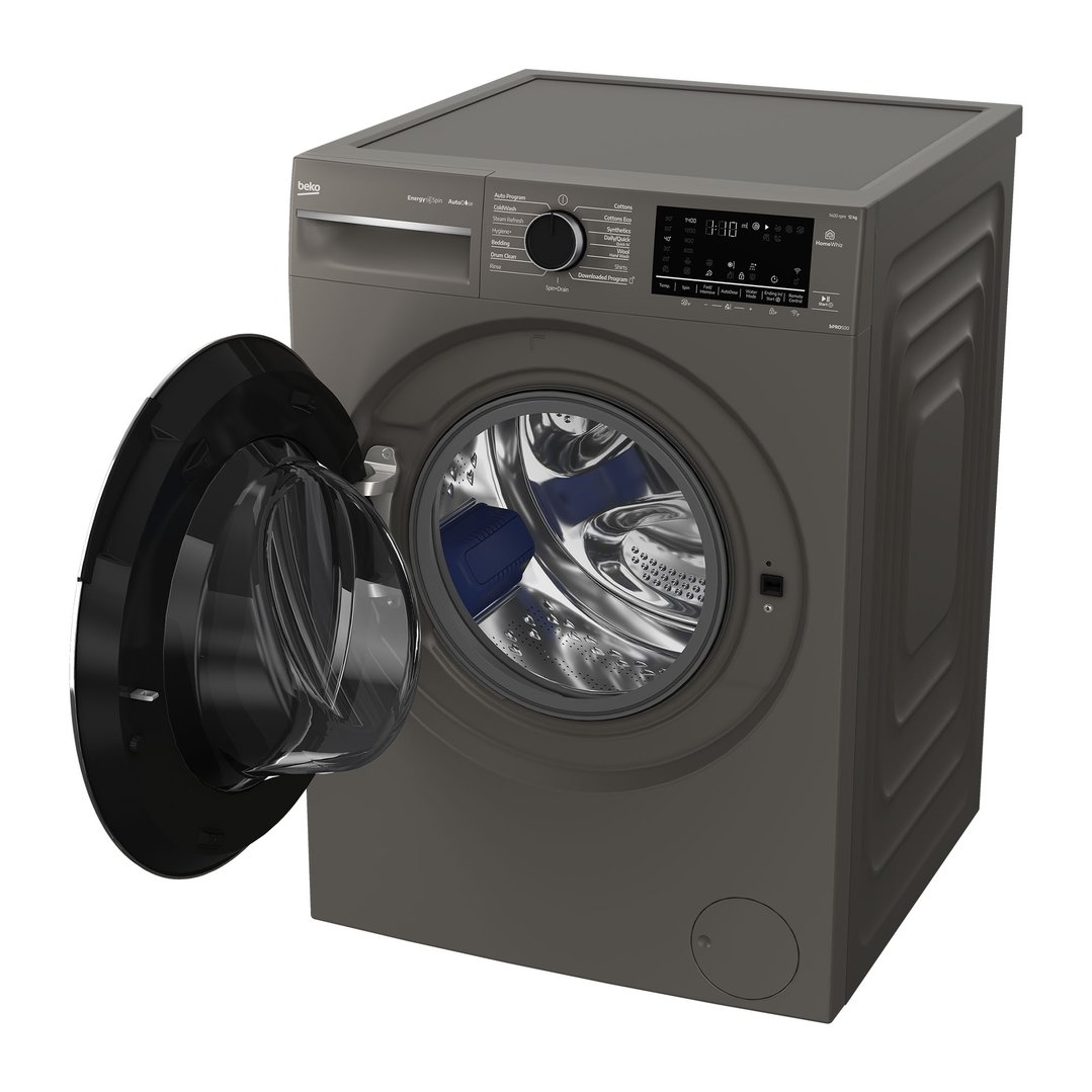 Beko 12kg Autodose Front Load Washing Machine with Steam Graphite BFLB123ADG