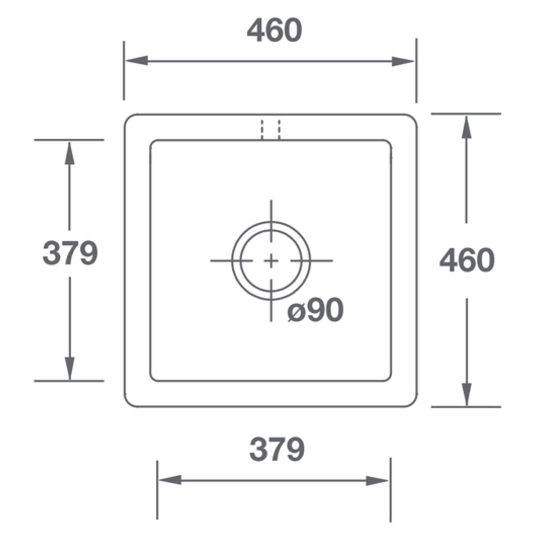 Shaws Square Sink SCSQ460WH