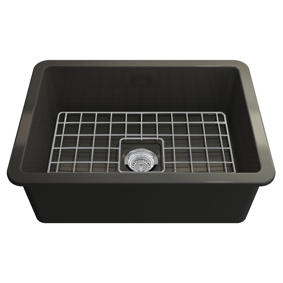 Turner Hastings Cuisine 68x48 Inset / Undermount Fireclay Sink - Matte Black CU68FS-MB
