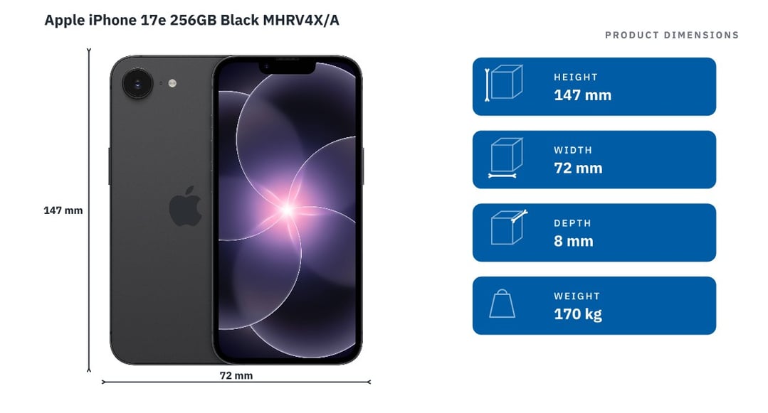 iPhone 17e 256GB Black MHRV4X/A - Bing Lee