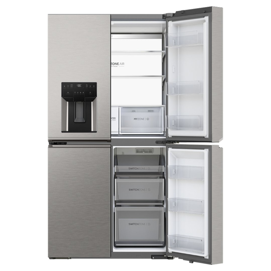 Haier 601L 600 Series Quad Door Refrigerator Freezer - Satina HRF680YZS