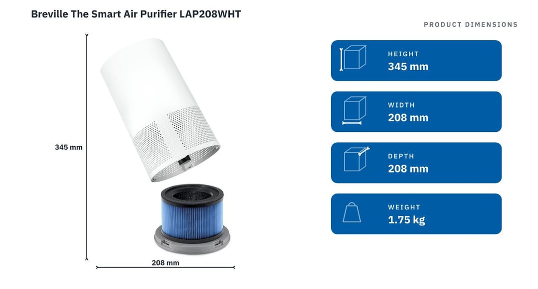 Breville The Smart Air Purifier LAP208WHT