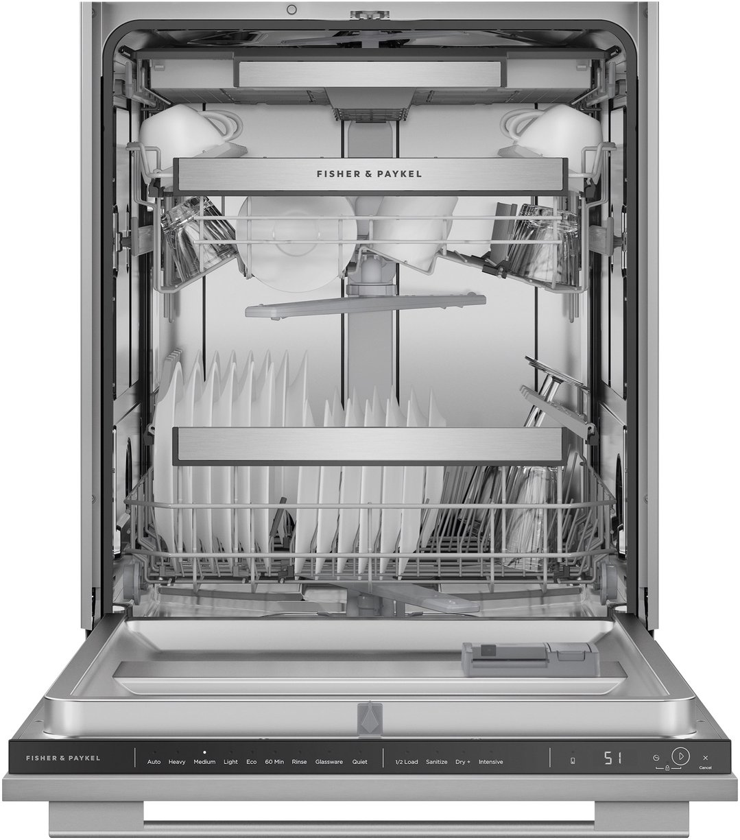 Fisher & Paykel 60cm 15 Place Series 9 Heat Pump Integrated Dishwasher DW60U4EI3