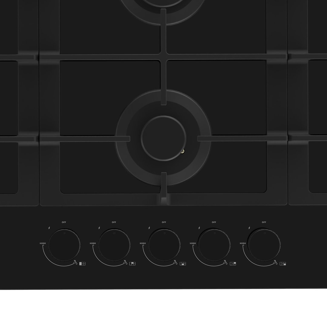 Inalto 90cm Gas on Glass Cooktop ICGG905W