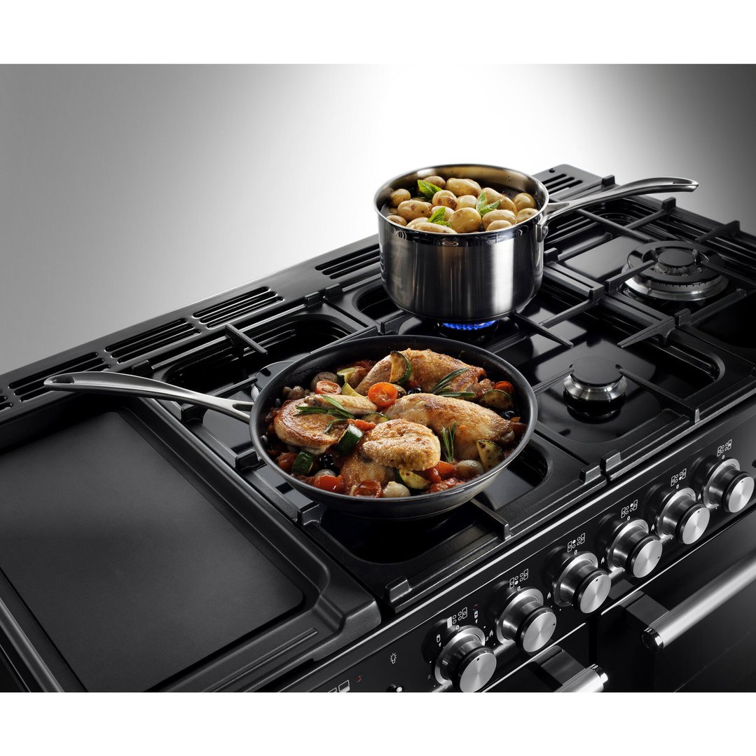 Falcon Nexus 110cm Dual Fuel Upright Cooker Black/Chrome NEX110DFBL/CH