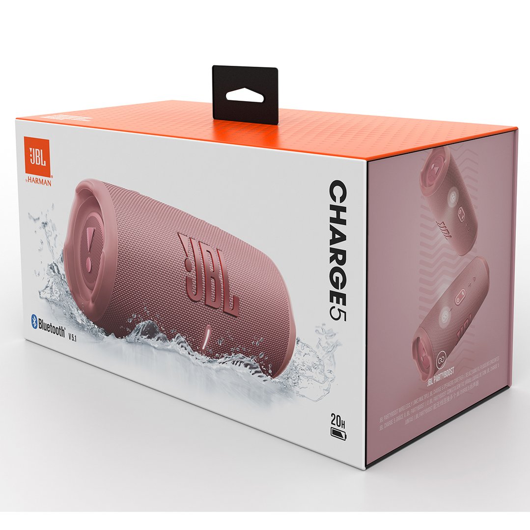 JBL Charge 5 Portable Waterproof Speaker Pink
