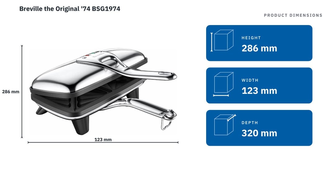 Breville the Original '74 BSG1974 — product dimensions