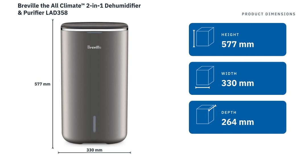 Breville the All Climate™ 2-in-1 Dehumidifier & Purifier LAD358