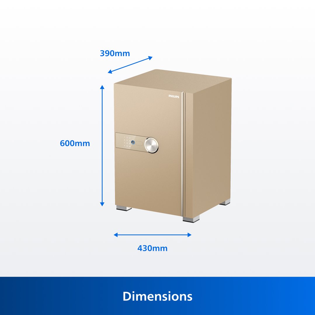 Philips Smart Safe with Telescopic Handle - 60 KG (Gold) SBX202-6C0-GOLD