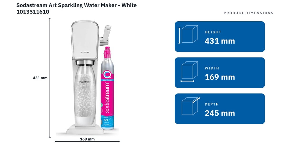 Sodastream Art Sparkling Water Maker - White 1013511610