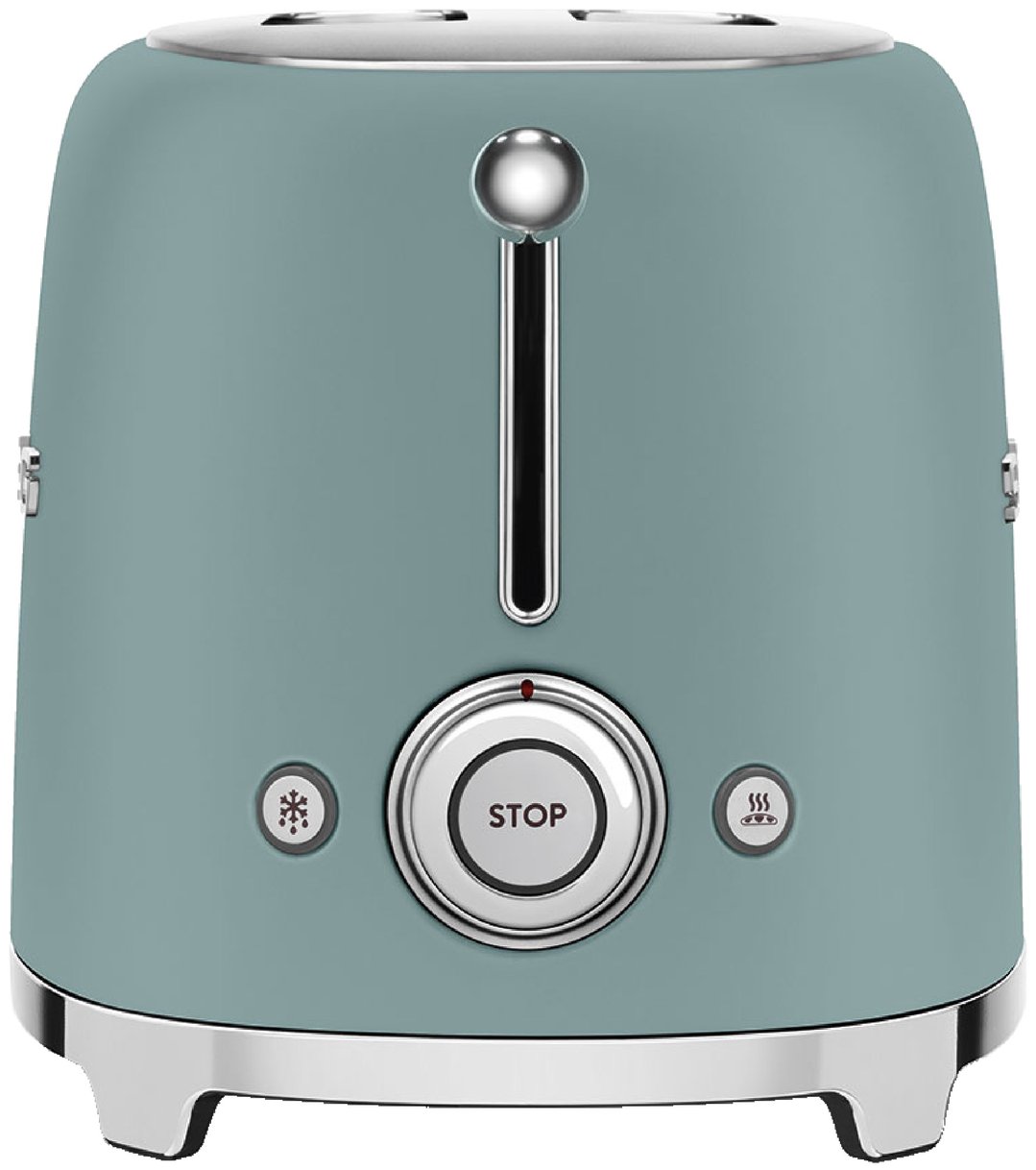 Smeg 50's Retro Style Aesthetic 2 Slice Toaster Emerald Green TSF01EGMAU