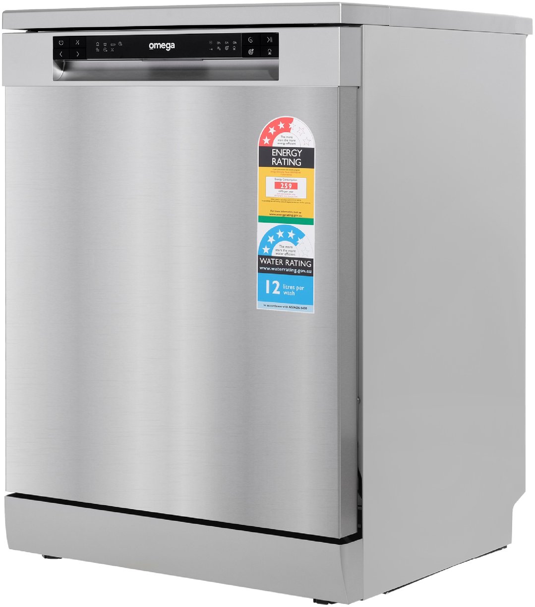 Omega 60cm Freestanding Dishwasher Stainless Steel ODWF6014X