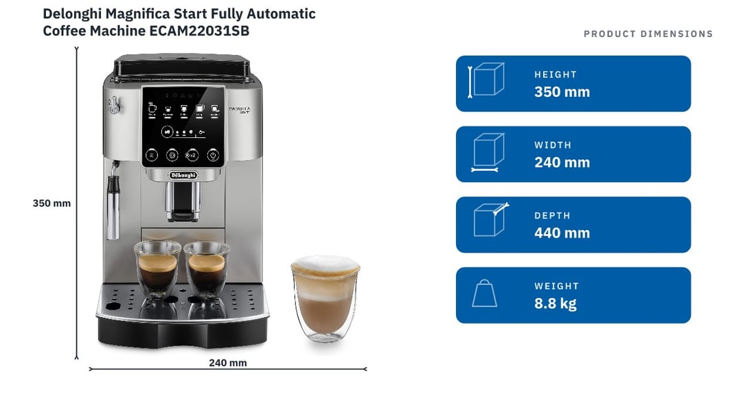 Delonghi Magnifica Start Fully Automatic Coffee Machine ECAM22031SB