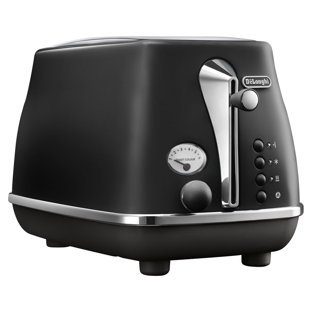 Delonghi Icona Capitals 2 Slice Toaster Black CTOC2003BK