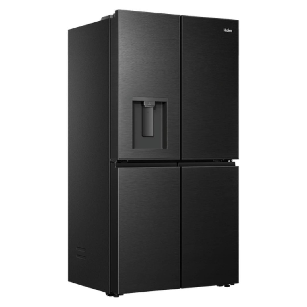 Haier 675L, Quad Door Refrigerator Freezer, Water, Non-Plumbed, Black HRF690YHC
