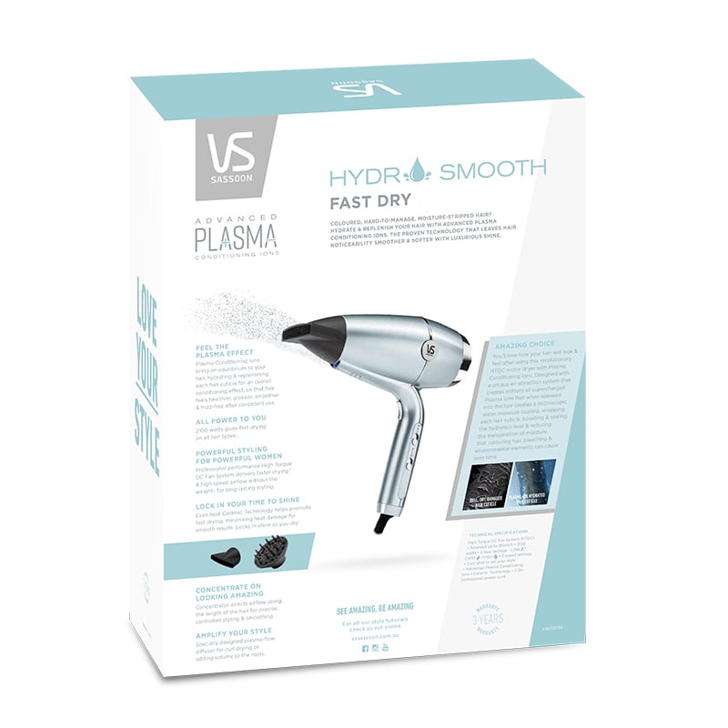 Vs Sassoon Hydro Smooth Fast Dry. VSD5573A