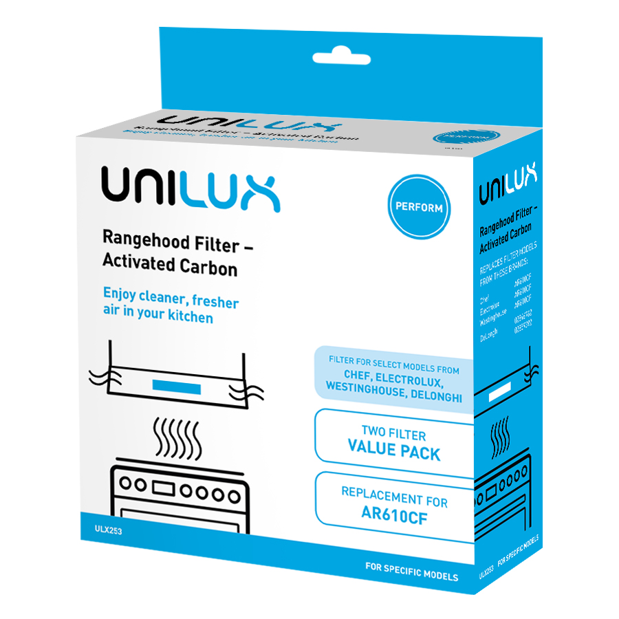 Unilux Activated Carbon Rangehood Filter 2-Pack ULX253