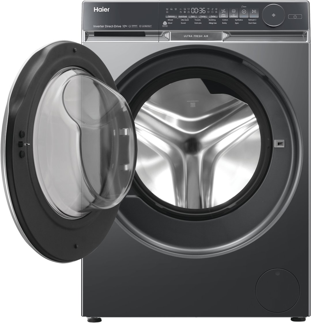 Haier 10kg 500 Series Front Load Dark Washing Machine Ultra Fresh Air HWF10DB2
