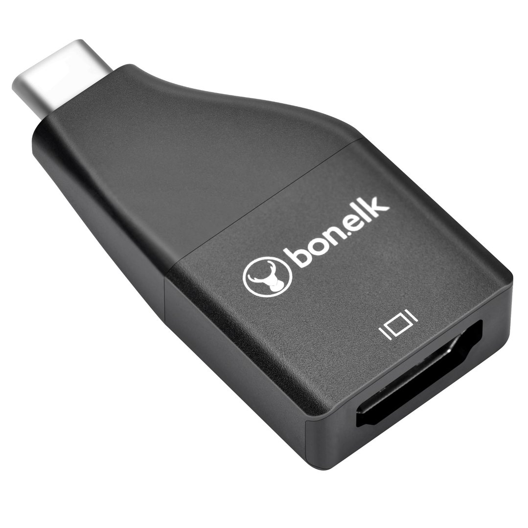Bonelk USB-C to 4K HDMI Adapter Black. ELK-80063-R
