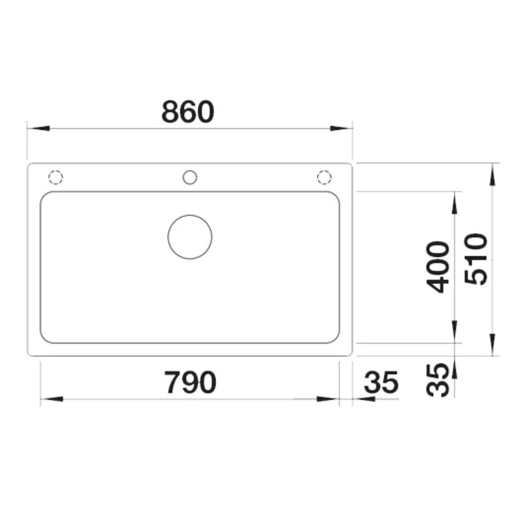 Blanco Single Extra Large Bowl Inset Sink NAYAXL9K5