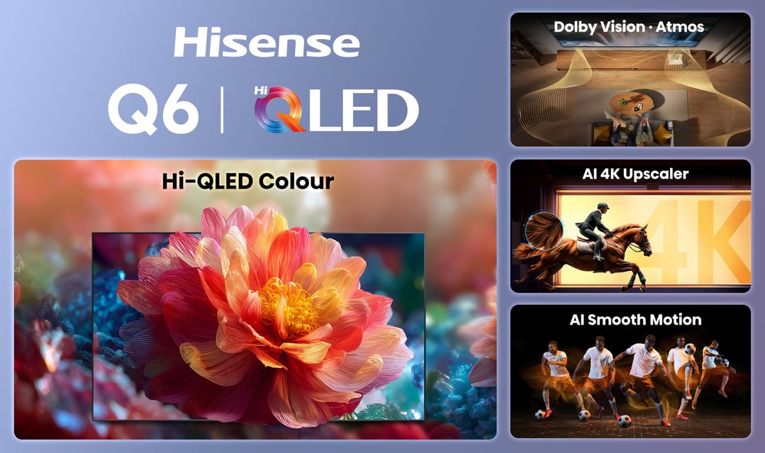 Hisense 65" Hi-QLED Q6SAU 4K Smart TV (2026) 65Q6SAU