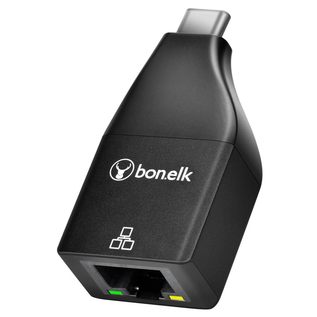 Bonelk USB-C to Gigabit Adapter Black ELK-80064-R