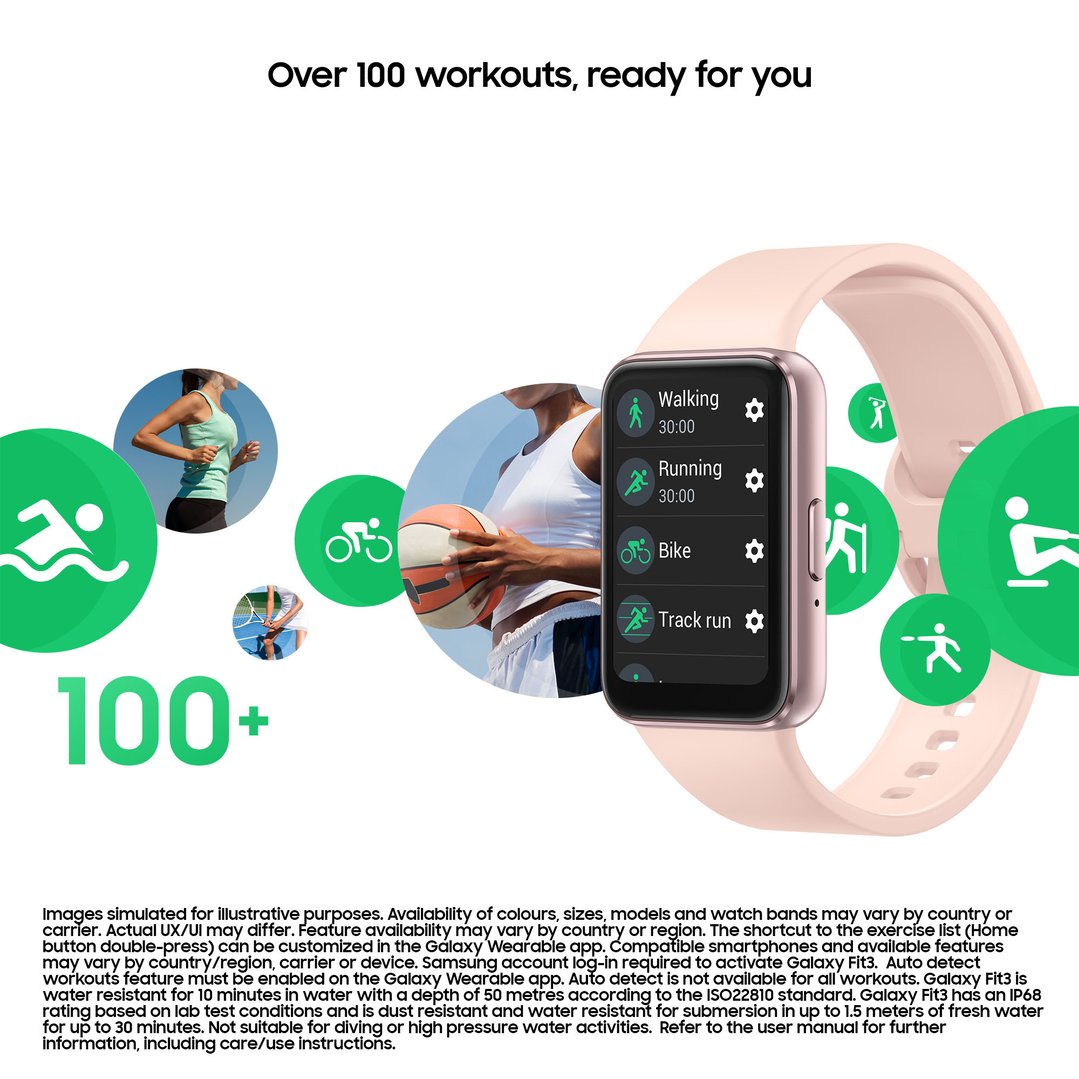 Samsung Galaxy Fit3 Bluetooth - Pink Gold SM-R390NIDAXSA