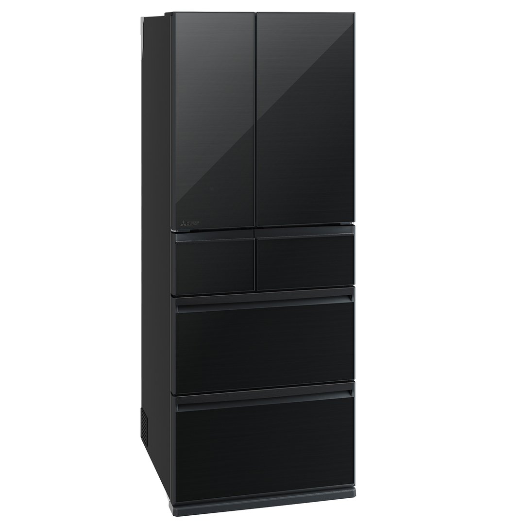 Mitsubishi Electric 470L Multi-Drawer Fridge - Glass Diamond Black MR-WX470F-B-A