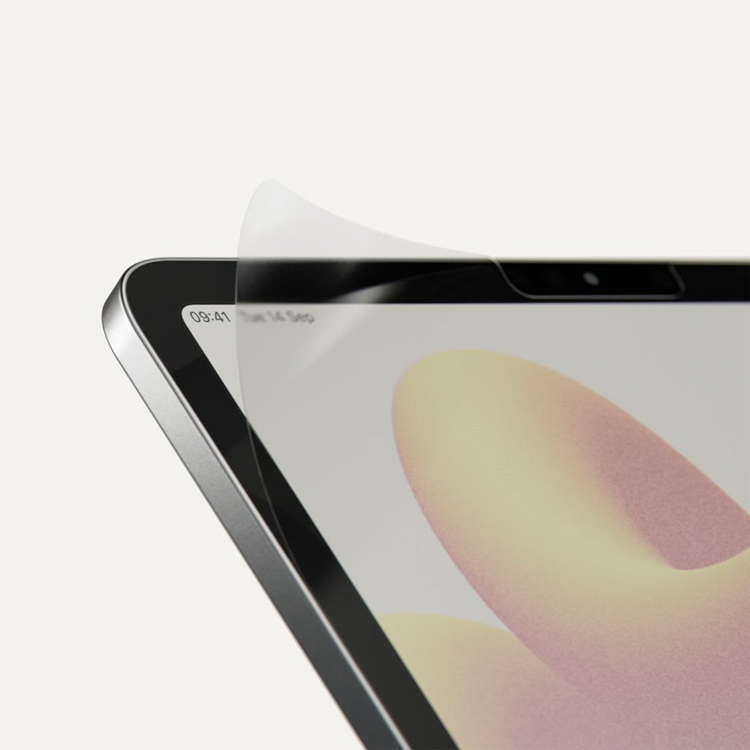 Screen Protector being applied to an iPad Air 13-inch