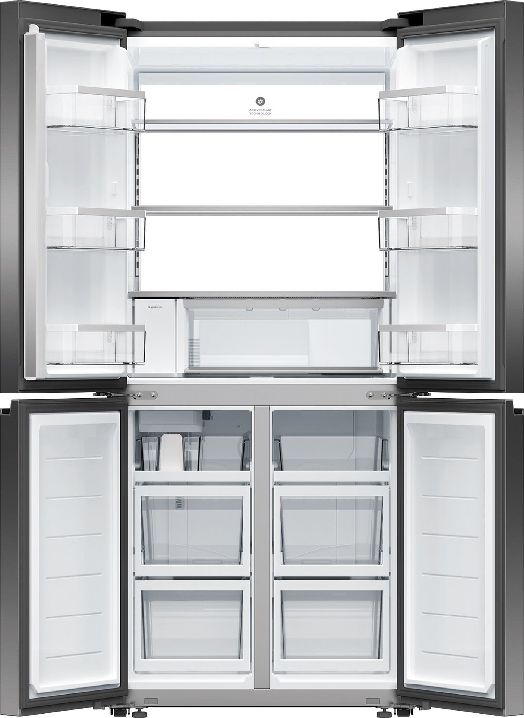 Fisher & Paykel 498L Series 7 Quad Door Refrigerator Freezer, Ice & Water RF500QNUB1