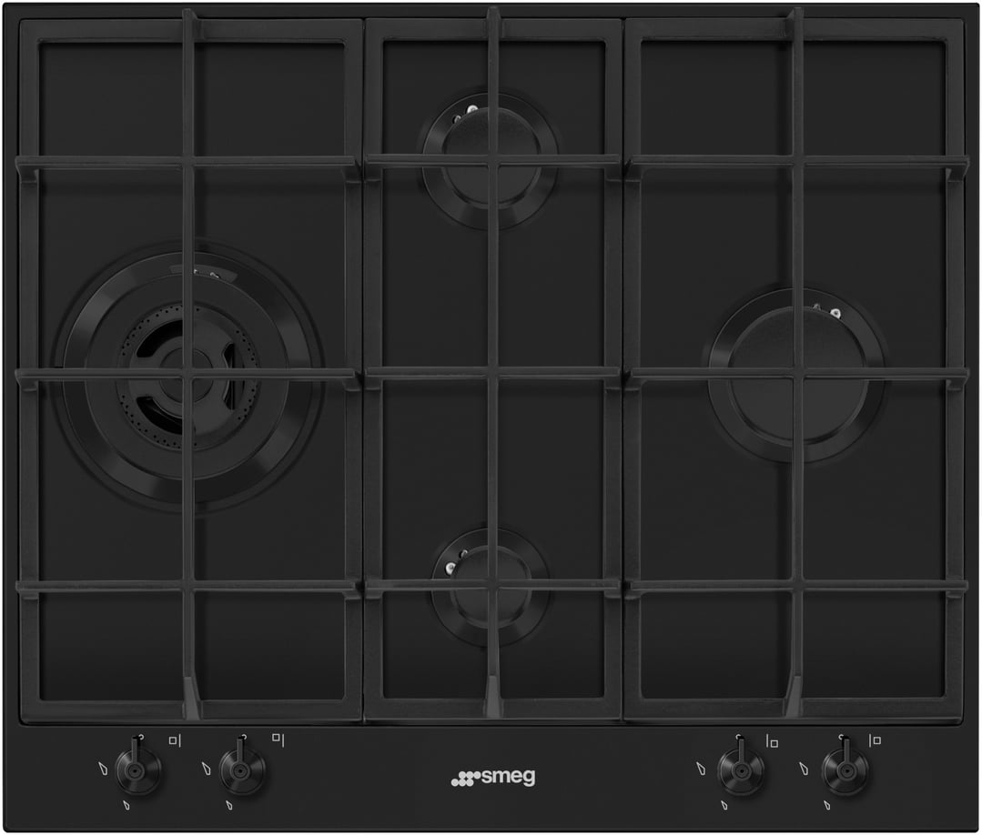 Smeg 60cm Classic Gas Cooktop - Matte Black PX364LMBAU