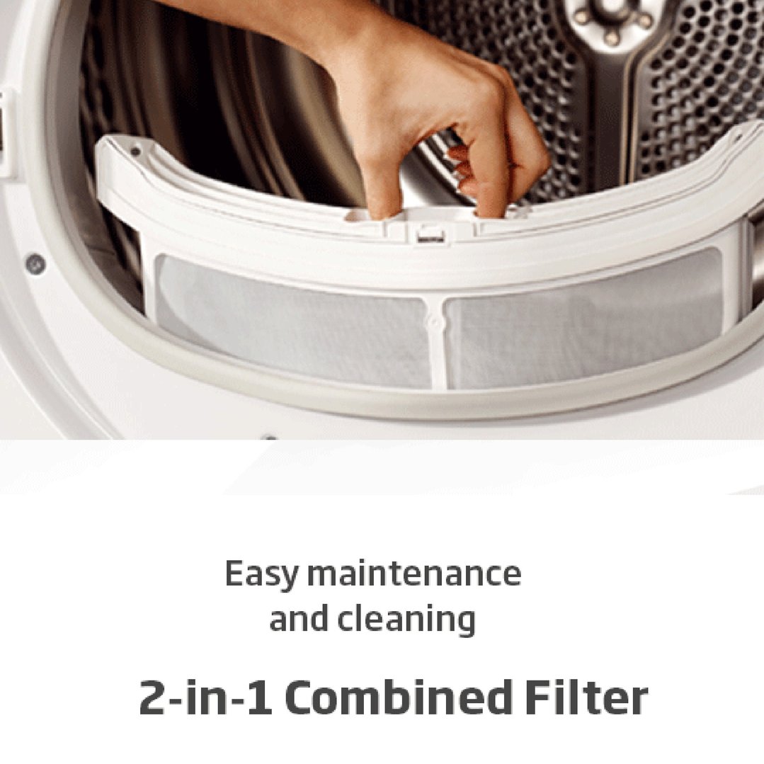 Beko 9kg Heat Pump Dryer with Steam & Wifi - White BDPB903SW