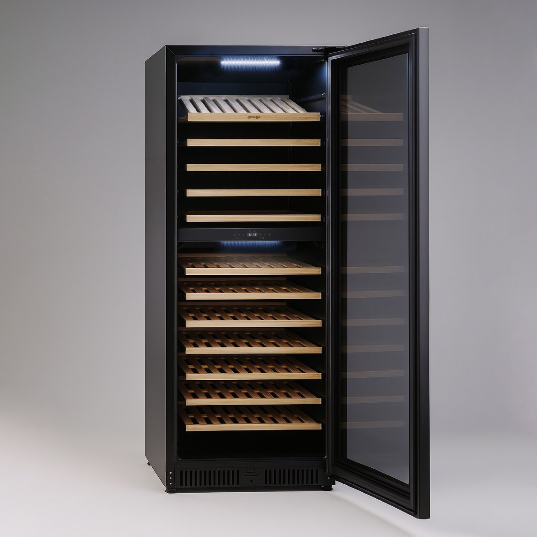 Omega 169 Bottle Dual Zone Wine Cabinet OCW166SB