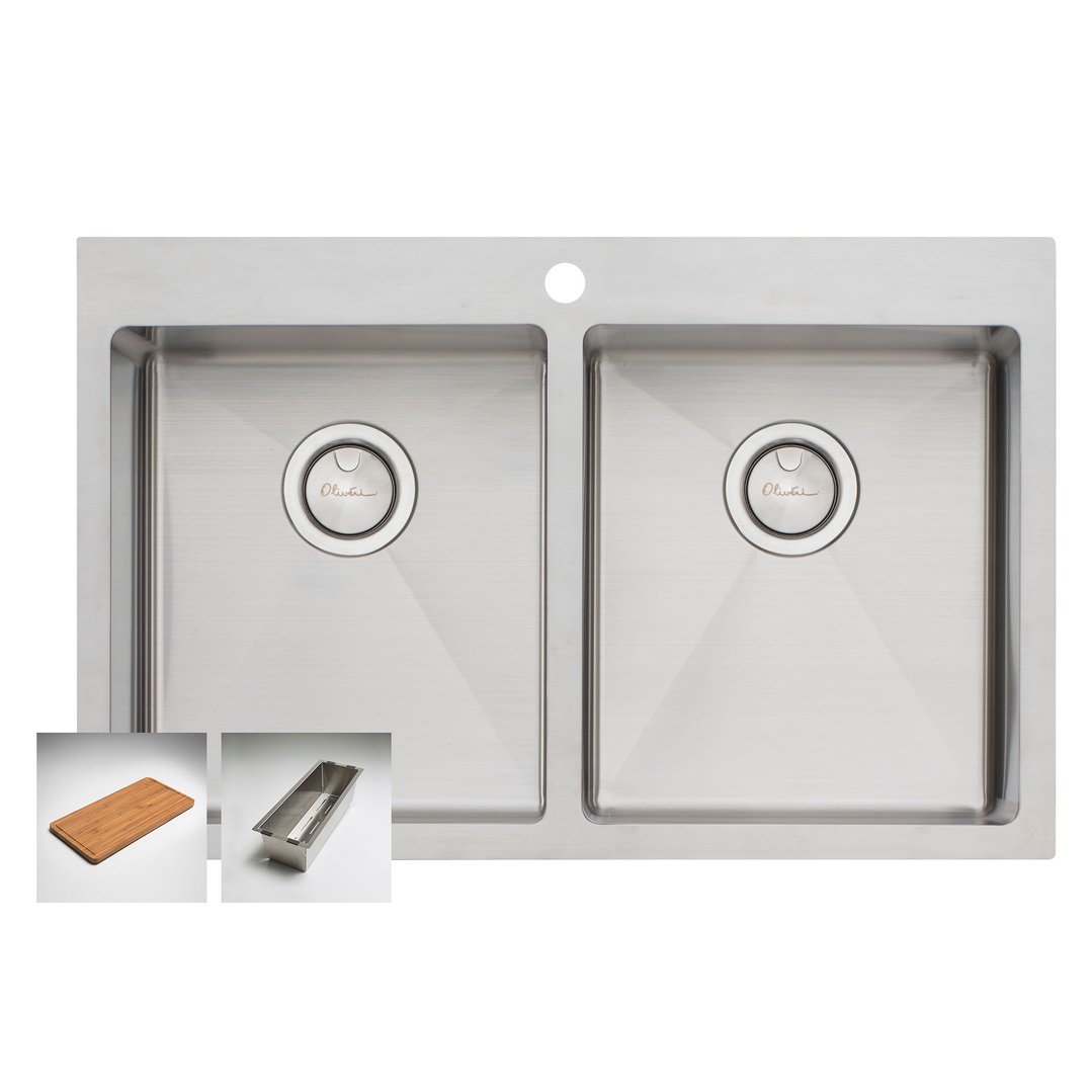 Oliveri Apollo Double Bowl Inset Sink AP1464