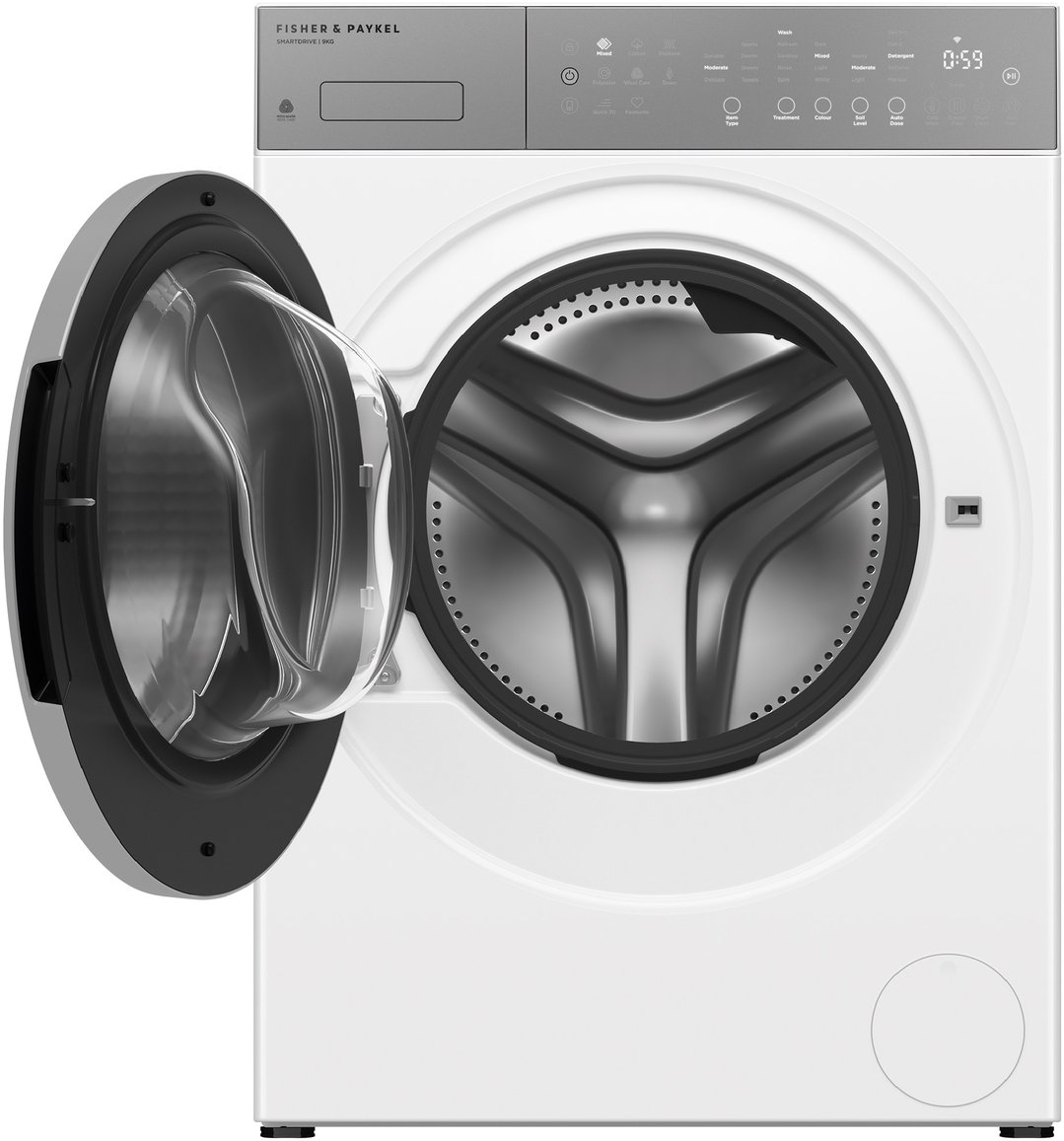 Fisher & Paykel 9kg Series 5 Contemporary Front Loader Washer - White WH9060P5