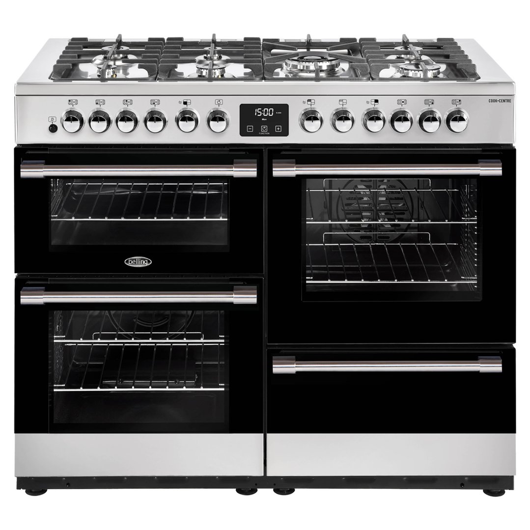 Belling CookCentre Deluxe 110cm Dual Fuel Range Cooker Stainless