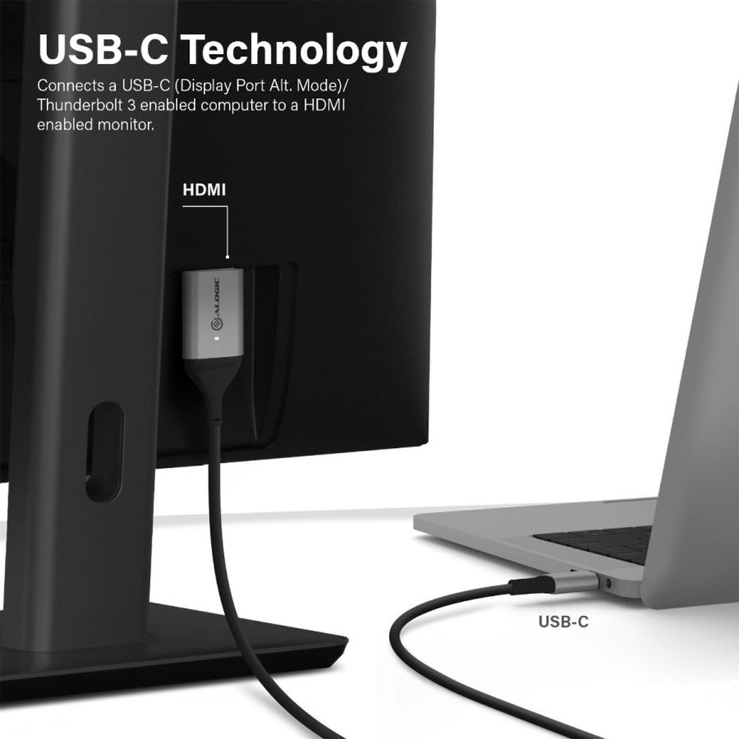 Alogic 1m USB-C (Male) to HDMI (Male) Cable ULCHD01-SGR