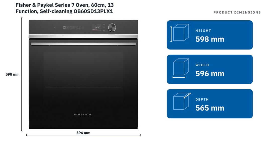 Fisher & Paykel Series 7 Oven, 60cm, 13 Function, Self-cleaning OB60SD13PLX1