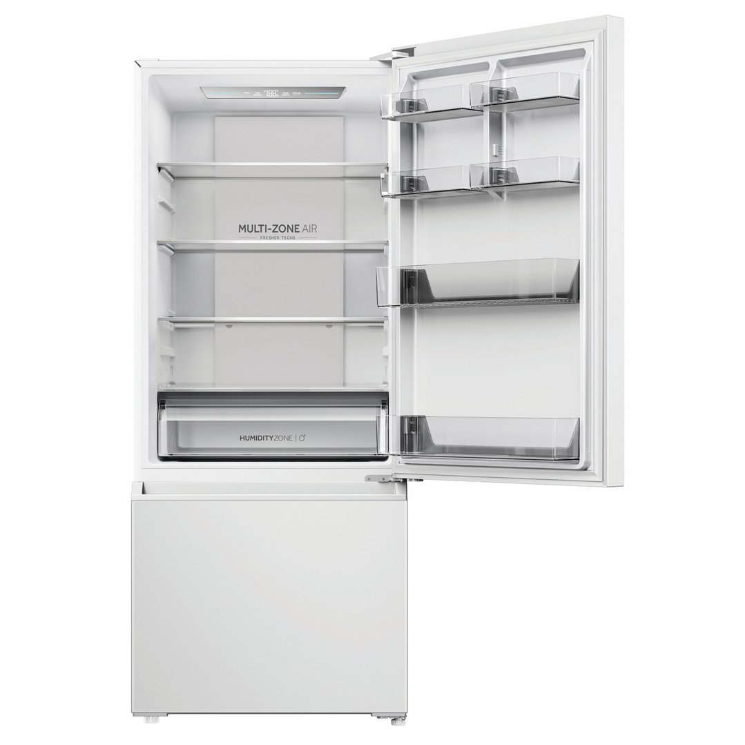 Haier Refrigerator Freezer, 70cm, 420L, Bottom Freezer, White HRF420BW Buy Online with