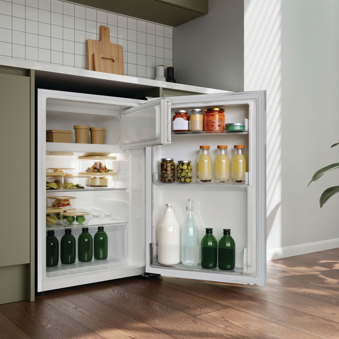 Haier 114L 300 Series Bar White Refrigerator Freezer HRF115UW2
