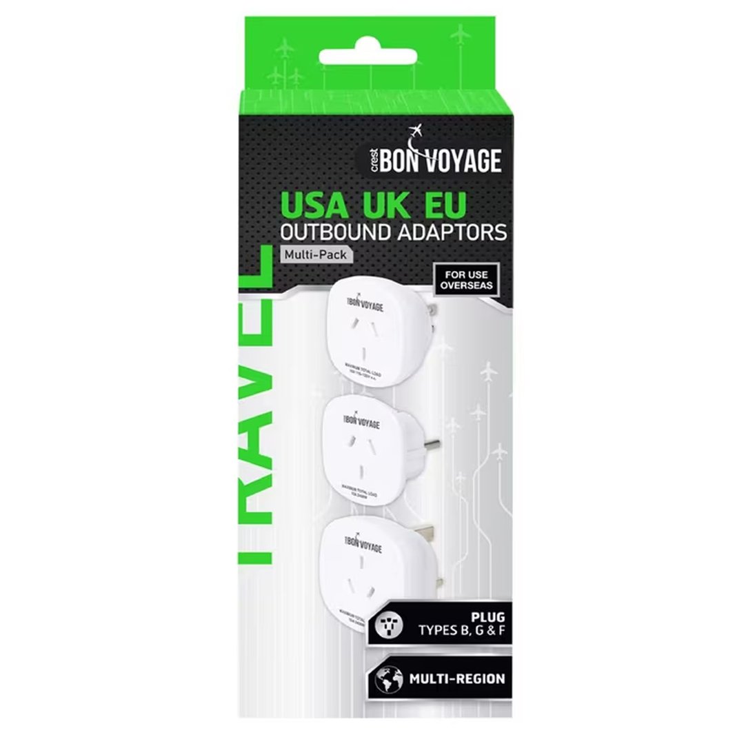 Bon Voyage USA UK EU Outbound Adaptors PWW14035
