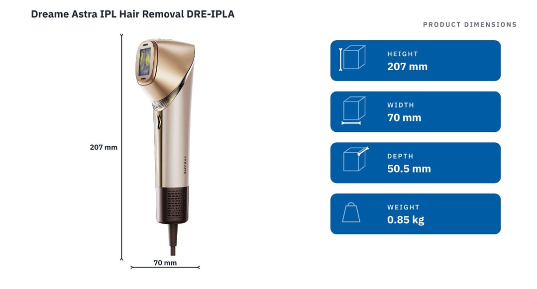 Dreame Astra IPL Hair Removal DRE-IPLA — product dimensions